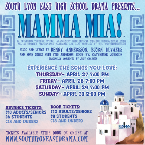 MAMMA MIA! SLEHS Musical to Begin Thursday